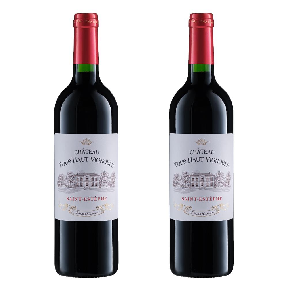 Chateau Tour Haut Vignoble Bordeaux 75cl Red Wine Twin Set